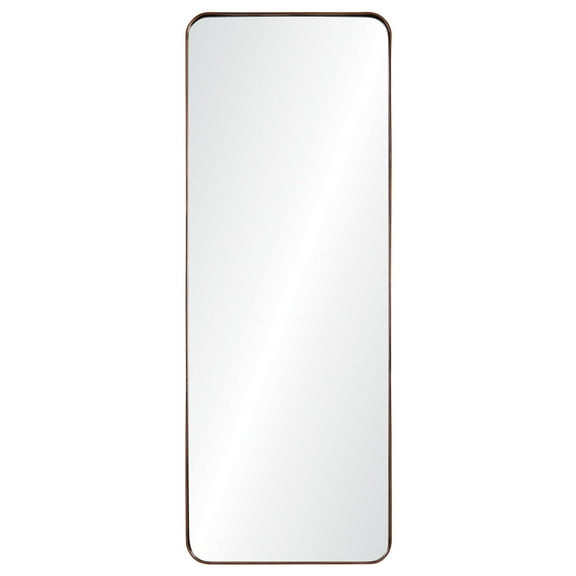 Signature Home Collection 53" Silver Finished Metal Framed Beveled Rectangular Wall Mirror