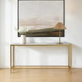 thumbnail image 1 of Signature Home Collection Rectangular Console Table with Mirrored Glass Top - 60" - Gold Finish, 1 of 4