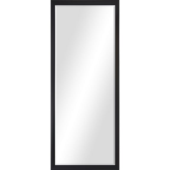 Signature Home Collection 80" Rectangular Beveled Wall Mirror with Black Foil Finish Frame