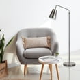 thumbnail image 1 of Signature Home Collection Adjustable Floor Lamp with Conical Tapered Shade - 56.75" - Silver, 1 of 6
