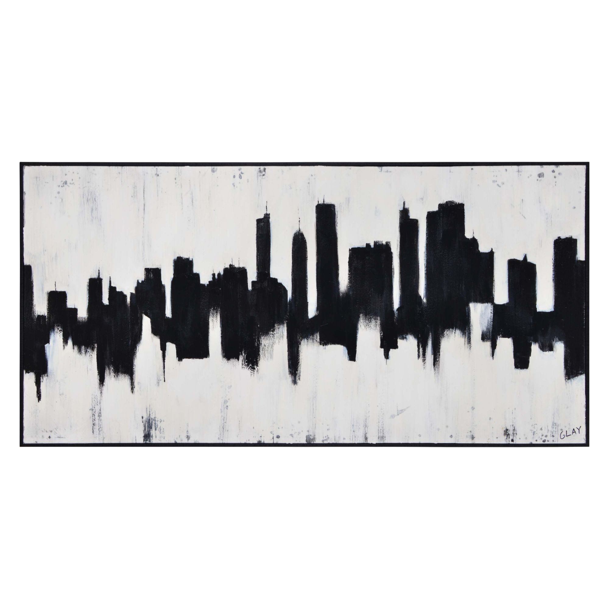 Black and White | Premium Wood Handmade Wall Sculpture - Limited Edition 55 x 27 XXL / Waves