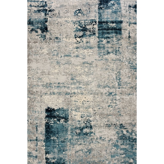 Signature Home Collection Classic-Style Rectangular Area Throw Rug - 7.75' x 10' - Teal Blue and
