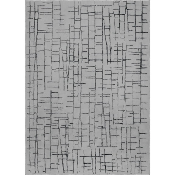 Signature Home Collection Contemporary Rectangular Area Throw Rug Runner - 2.5' x 10’ - Gray and