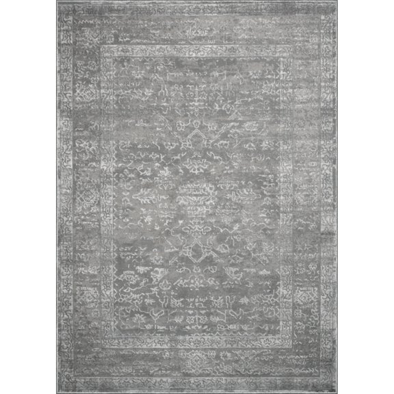 Signature Home Collection Faint Pattern Rectangular Area Throw Rug - 5.25' x 7.25' - Gray