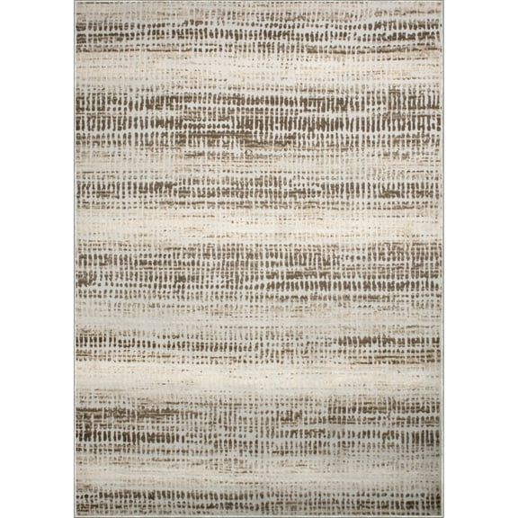 Signature Home Collection Tribal Rectangular Area Throw Rug - 5.25' x 7.25' - Cream and Brown