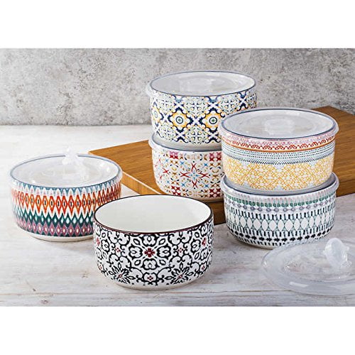 Signature Housewares 4pcs Microwavable Bowls With Lids Ceramic Storage Bowls  35,000 These storage bowls are a stylish way to store…