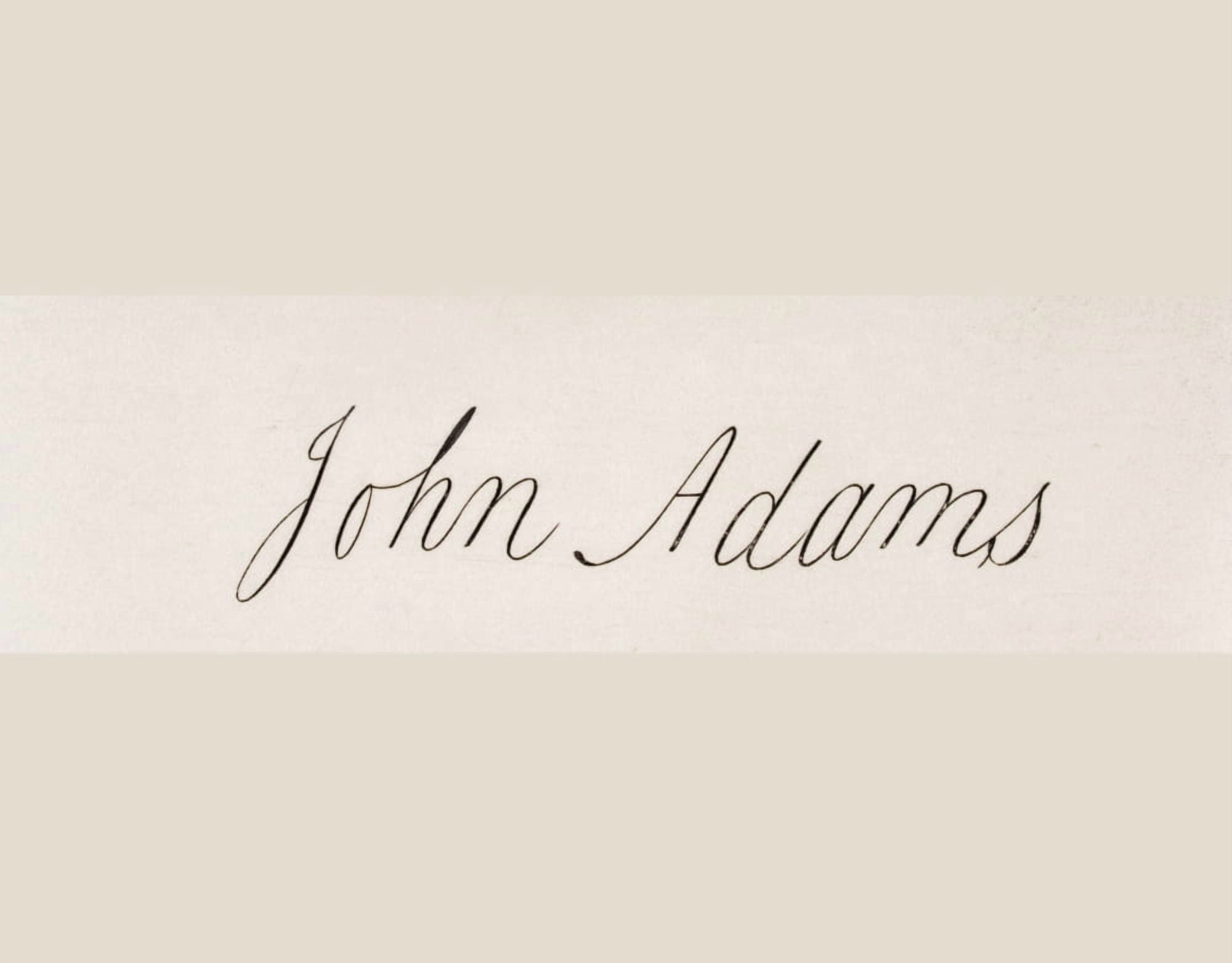 Signature Of John Adams 1735-1826 First Vice-President And Second President Of The United States Of America Canvas Art - Ken Welsh Design Pics (16 x 12)