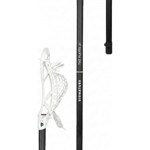 Signature Junior Boy's Lacrosse Stick - 28" - Pro Strung Pocket, Lightweight, Play Ready Aluminum Lacrosse Stick | 28" | Black