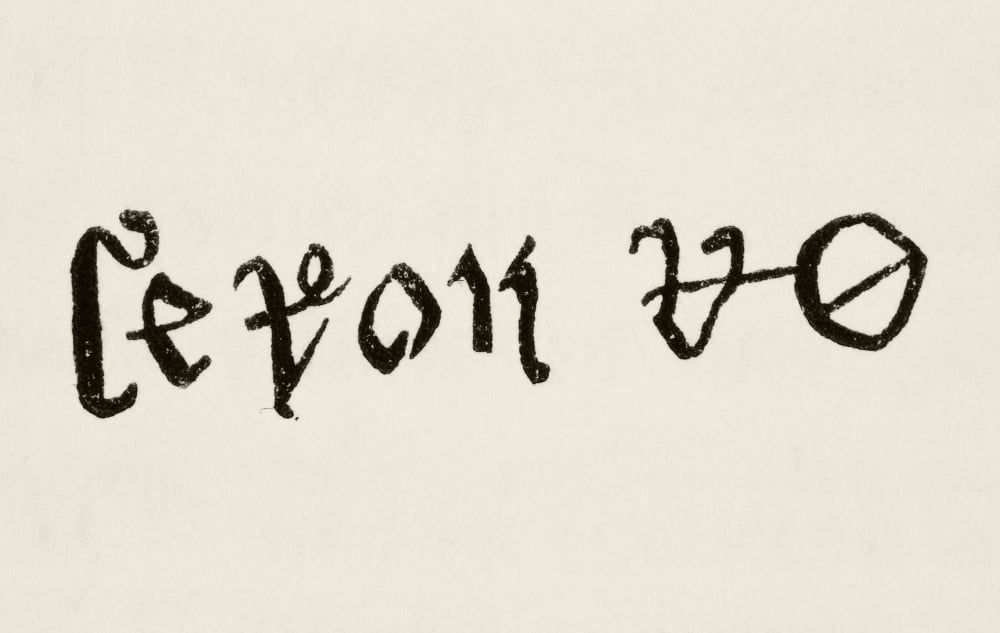 Signature Of King Richard Ii Of England 1367 To 1400 From The National And Domestic History Of England By William Aubrey Published London Circa 1890 Canvas Art - Ken Welsh Design Pics (36 x 22)