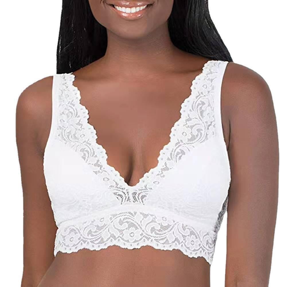 Signature Lace Deep V, Wireless Bralette for Women - Walmart.com
