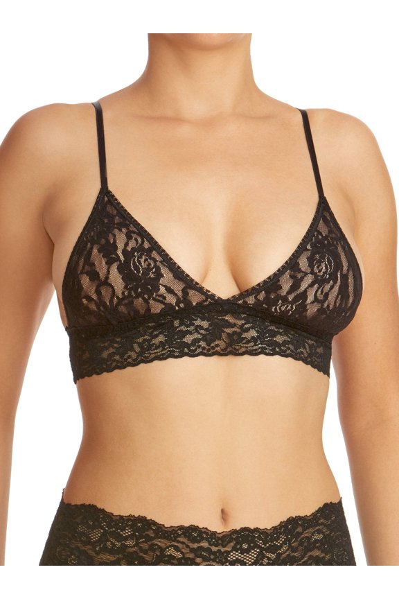 Women's Signature Lace Padded Bralette, Black, L