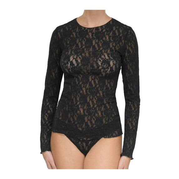 Hanky Panky - Womens Sig Lace Lng Slv Top