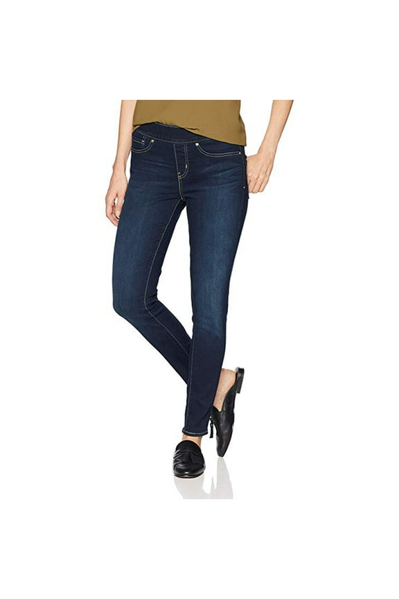 Signature Levi Strauss Totally Shaping Pull-On Skinny Jeans, Immaculate, 4 Long