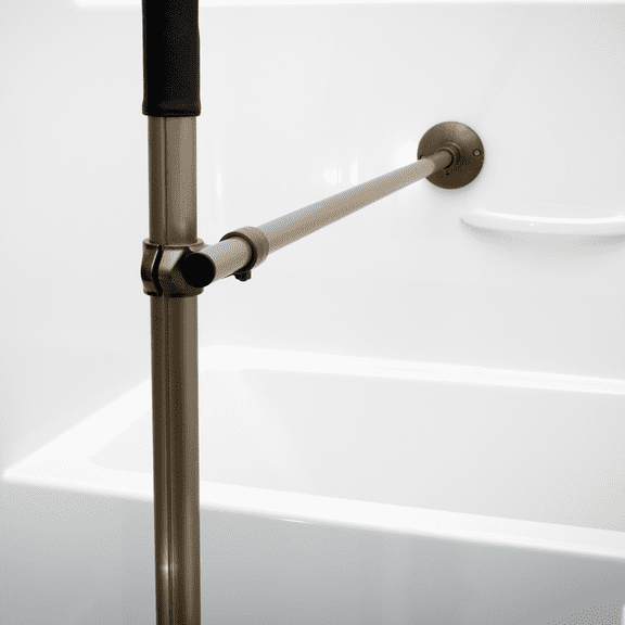 Signature Life 48 inch Horizontal Grab Bar Accessory for the Sure Stand Security Pole, Dark Bronze