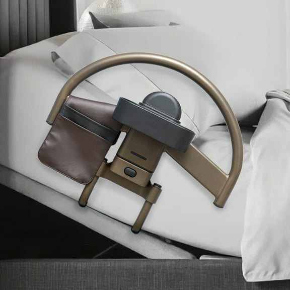 Stander Wonder Click Bed Handle for Wood Adjustable Bedframes, Removable Assist Rail for Adults, Seniors & Elderly, Bedside Railing with Safety Strap, ASTM Safety Approved Bedrail