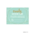 thumbnail image 1 of Koyal Wholesale Signature Light Aqua White Gold Glitter Candy Guessing Game Cards – 30-Pack, 1 of 1