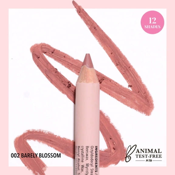 Moira Beauty Signature Lip Pencil, 002 Barely Blossom, 0.04 oz (1.1 g)