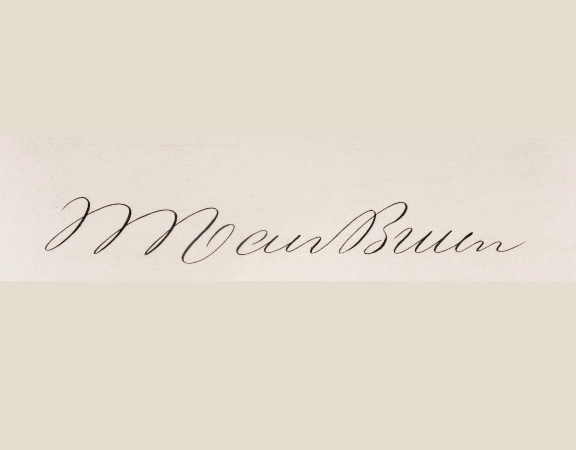 Signature Of Martin Van Buren 1782 To 1862 8Th President Of The United States 1837 To 1841 And A Founder Of The Democratic Party Canvas Art - Ken Welsh Design Pics (32 x 24)