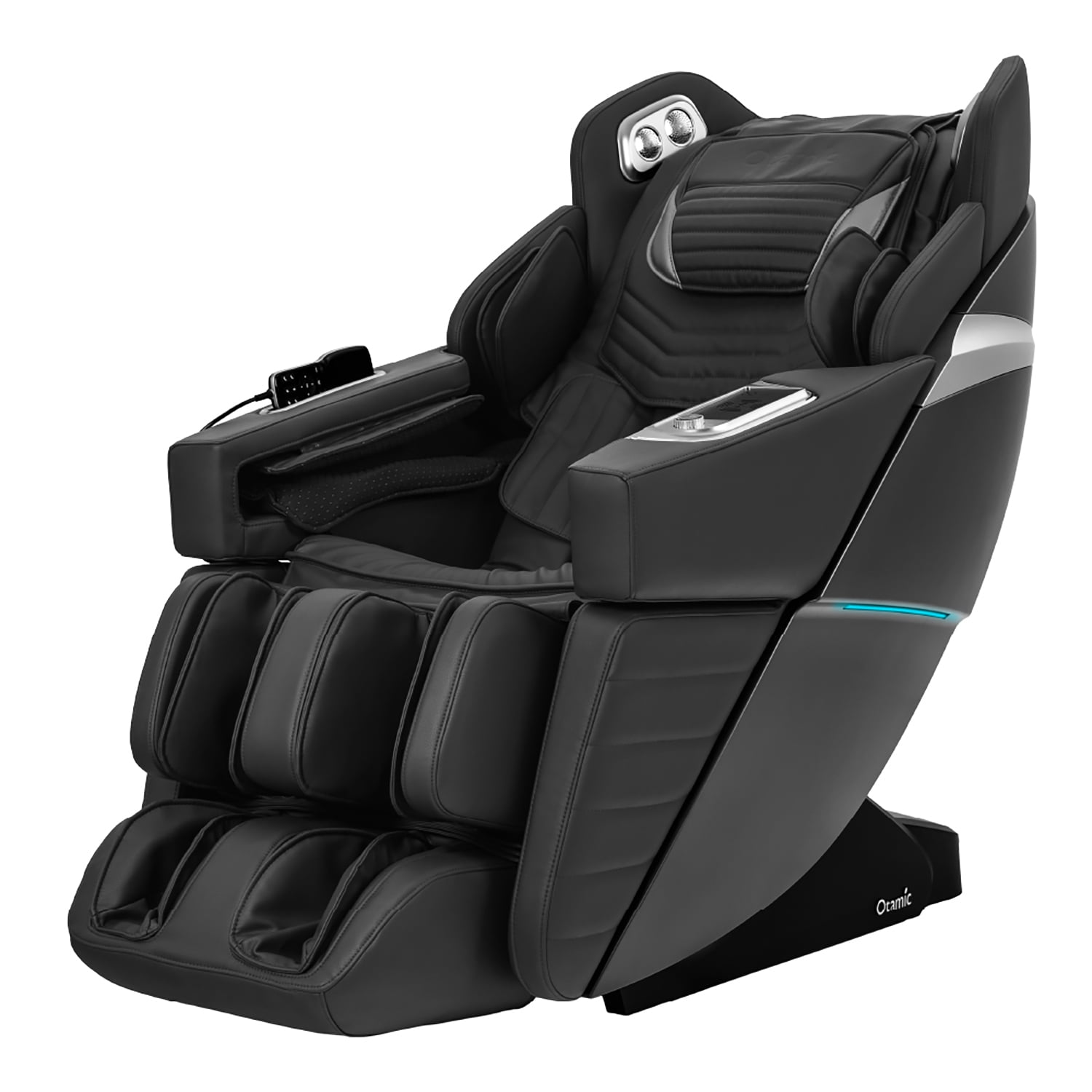 Black Faux Leather 3D Signature Massage Chair with Zero Gravity Recline