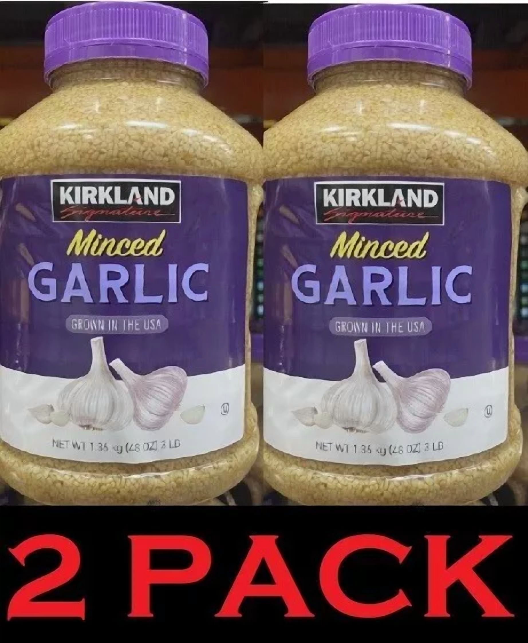 Signature Minced 100% California Garlic 48 Ounces Bottle - 2 PACK