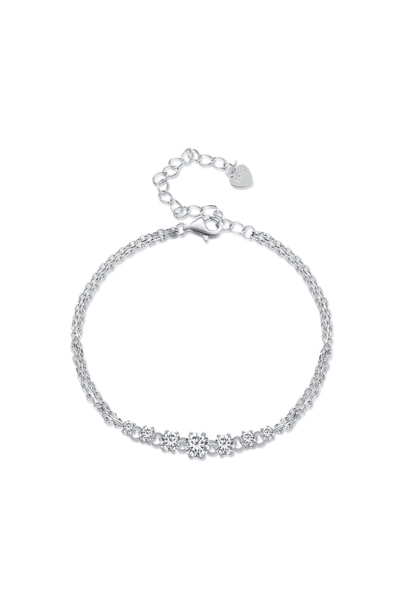 Signature Moissanite Bracelet Moissanite Bracelet 925 Sterling Silver | Lab Created | Jewelry Gift