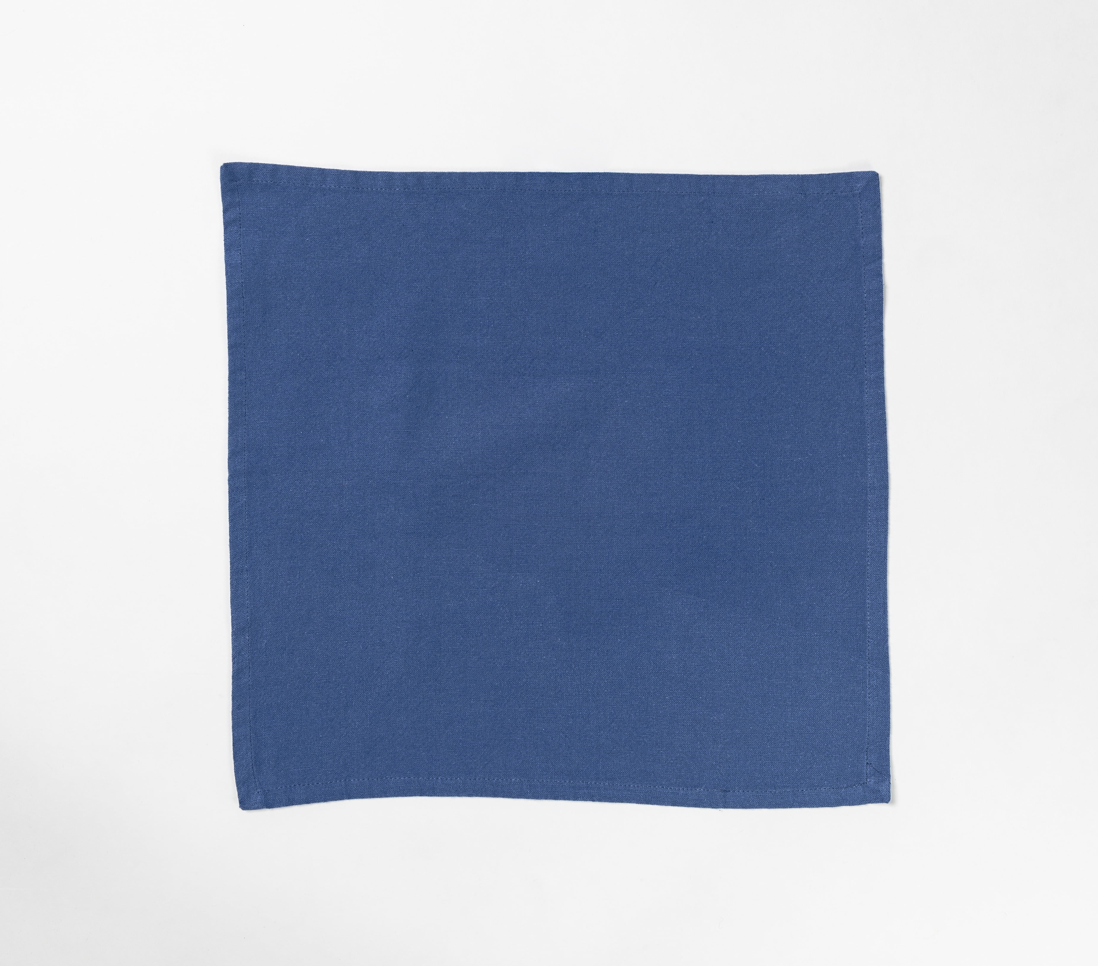 Navy Square Cotton Blend Cloth Napkin Set of 10
