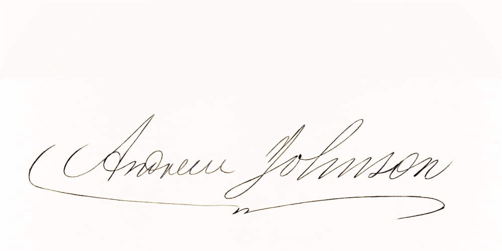 Signature Of Andrew Johnson 1808 To 1875 17Th President Of The United States 1865 To 1869 Canvas Art - Ken Welsh Design Pics (19 x 9)