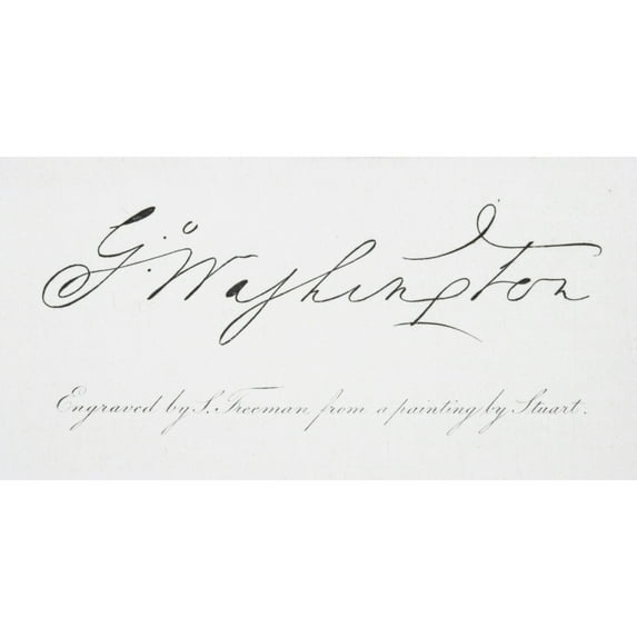 Signature Of George Washington 1732 To 1799 First President Of The United States Of America Poster Print