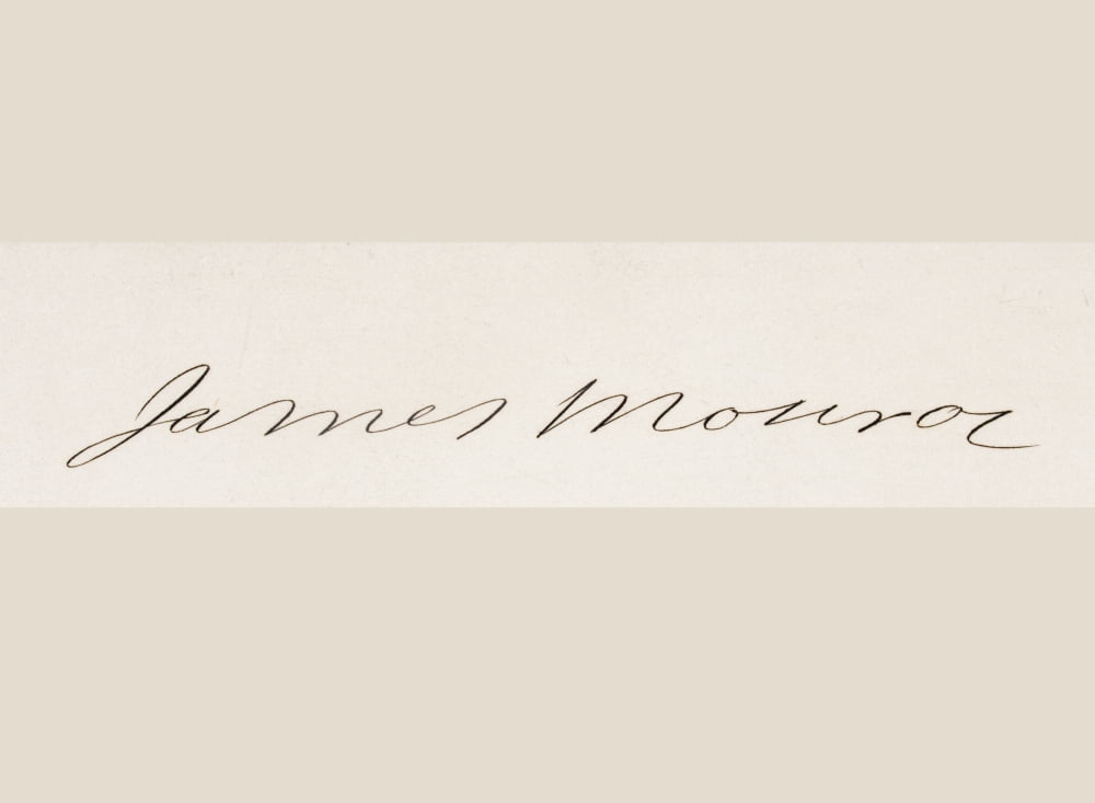 Signature Of James Monroe 1758-1831 Fifth President Of The United States 181725 Canvas Art - Ken Welsh Design Pics (32 x 24)