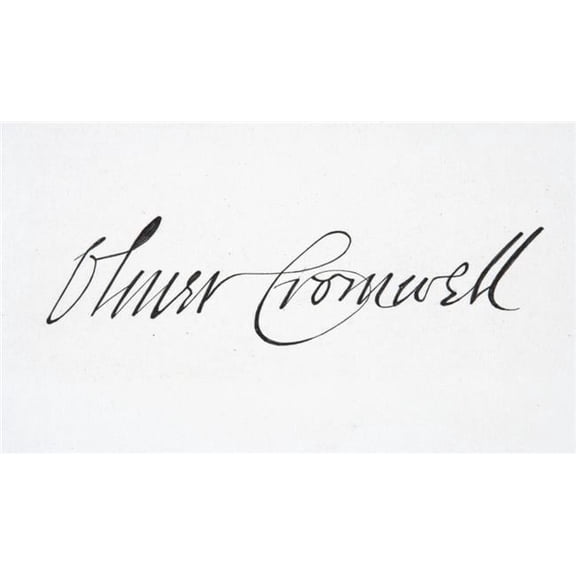 Signature Of Oliver Cromwell 1599 To 1658 English Military Leader And Politician Head Of State 1653 To 1659