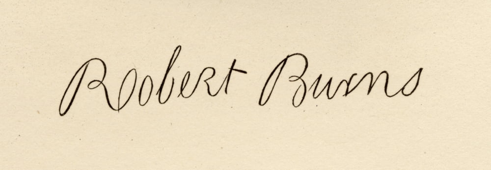Signature Of Robert Burns 1759-1796 Scottish Poet Canvas Art - Ken Welsh Design Pics (25 x 9)