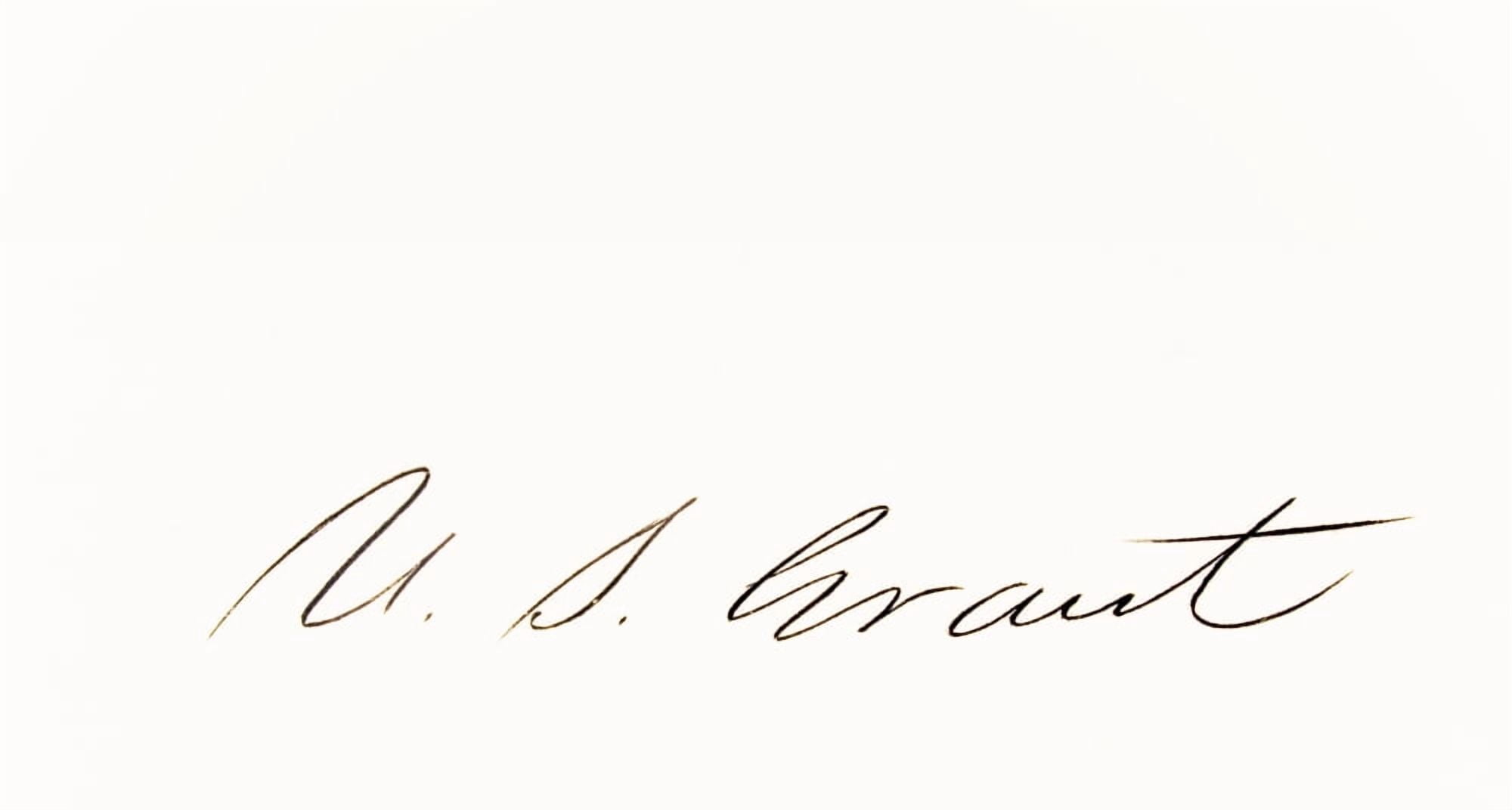 Signature Of Ulysses S Grant 1822 To 1885 18Th President Of The United States 1865 To 1869 Canvas Art - Ken Welsh  Design Pics (19 x 10)