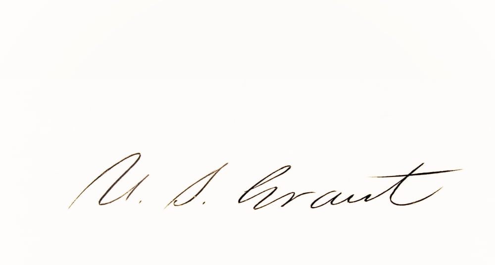 Signature Of Ulysses S Grant 1822 To 1885 18Th President Of The United States 1865 To 1869 Canvas Art - Ken Welsh Design Pics (38 x 20)