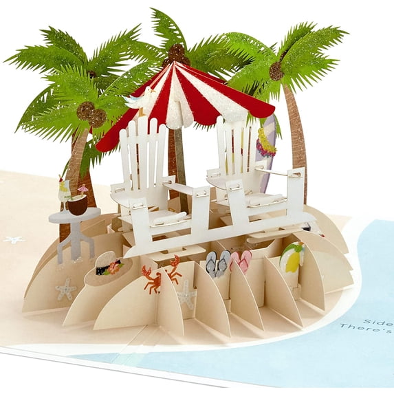 Signature Paper Wonder Pop Up Anniversary Card (Beach)