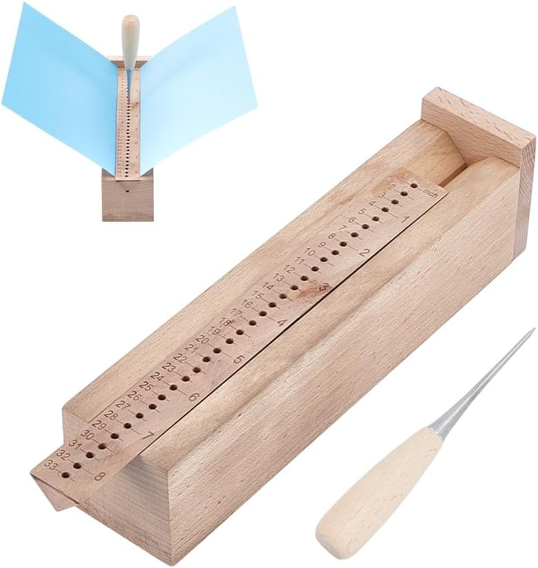 Signature Punching Tool for Bookbinding Bookbinding Punching Cradle with Wooden Piercing Guide Book Binding Tools Set for DIY Crafts