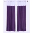 thumbnail image 1 of Signature Purple and White ring top velvet Curtain Panel - 43W x 84L - Piece, 1 of 2