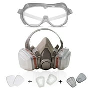 Signature  Reusable Half Face Respirator Bundle Anti-Fog Safety Goggles