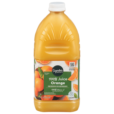 Signature S 100% Orange Juice, 64 oz