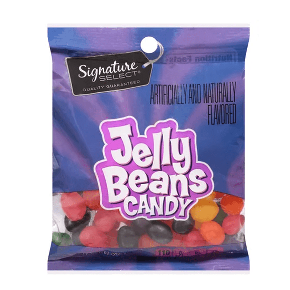 Signature S Candy Jelly Beans Colorful Bite-Sized Assorted Fruity and Classic Candy Flavors