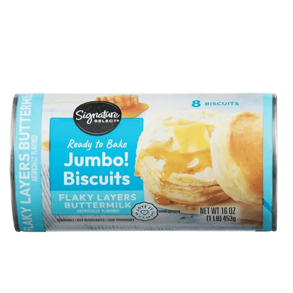 Signature S Flaky Buttermilk Jumbo Biscuits Pack - 8 Count