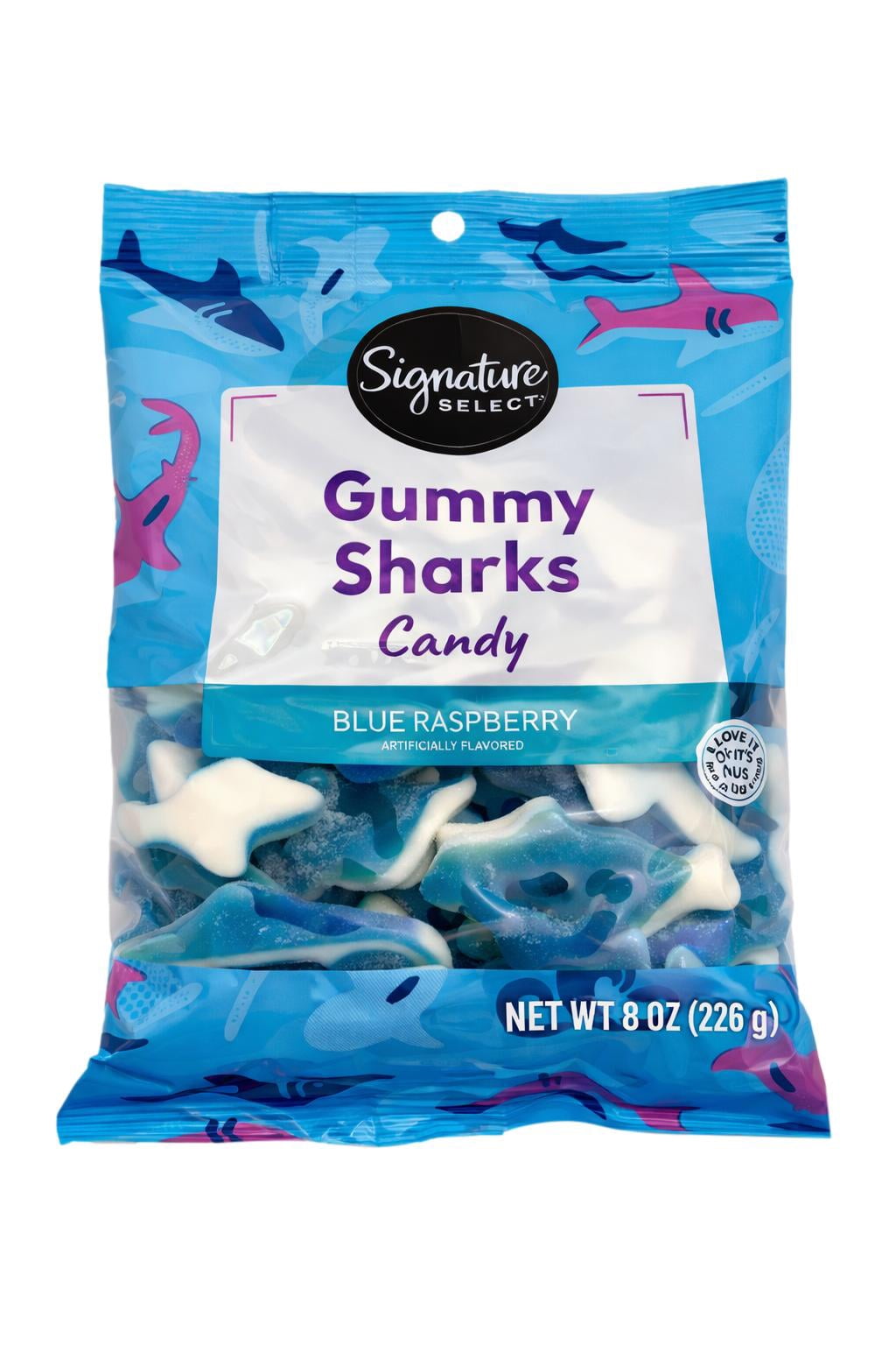 Signature Select Blue Raspberry Gummy Sharks Candy, 8 oz Bag - Walmart.com