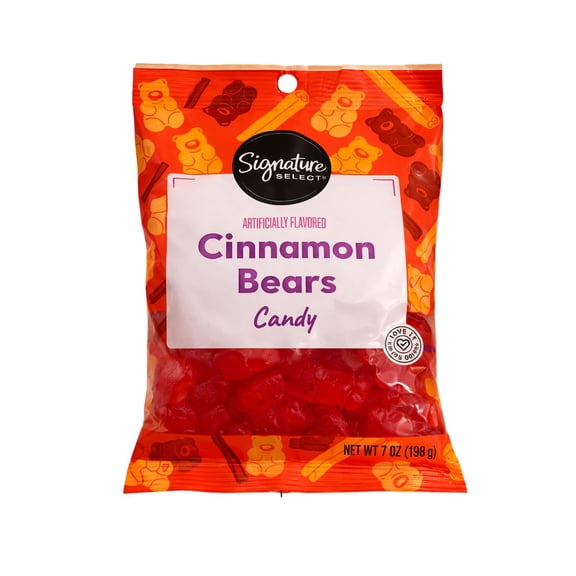 Signature Select Cinnamon Bears Gummies Candy, 7 oz Bag