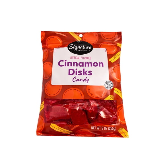 Signature Select Cinnamon Disks Hard Candy, 9 oz Bag