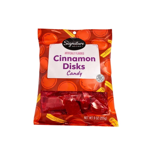 Signature Select Cinnamon Disks Hard Candy, 9 oz Bag