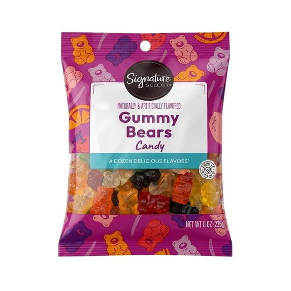 Signature Select Gummy Bears Candy, 8 oz Bag