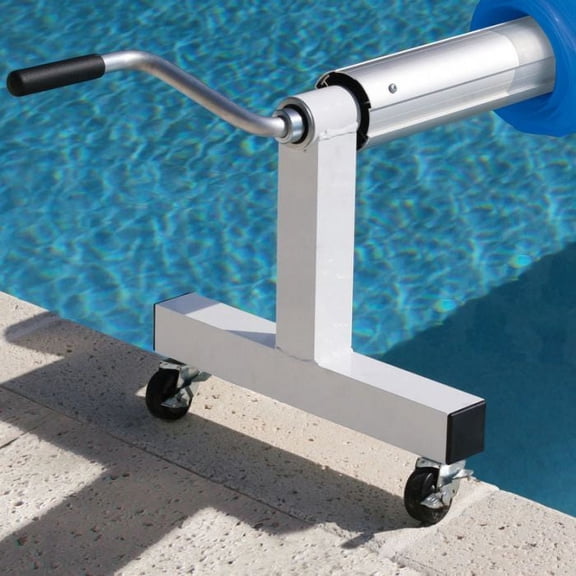 Solar Reels UV Resistant In-Ground Swimming Pool Cover Reels, Aluminum