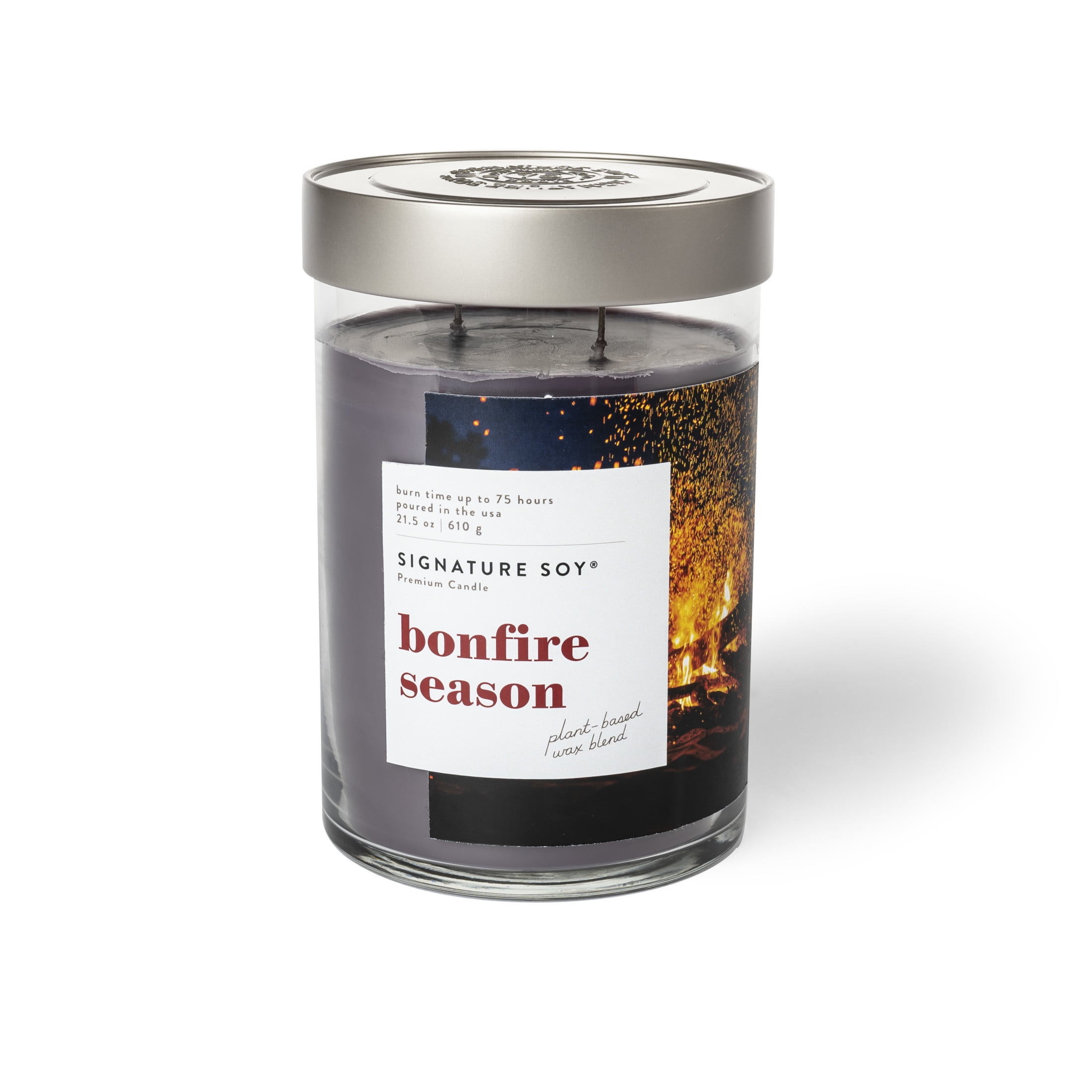 Bonfire Season Scented Soy Jar Candle with Lid