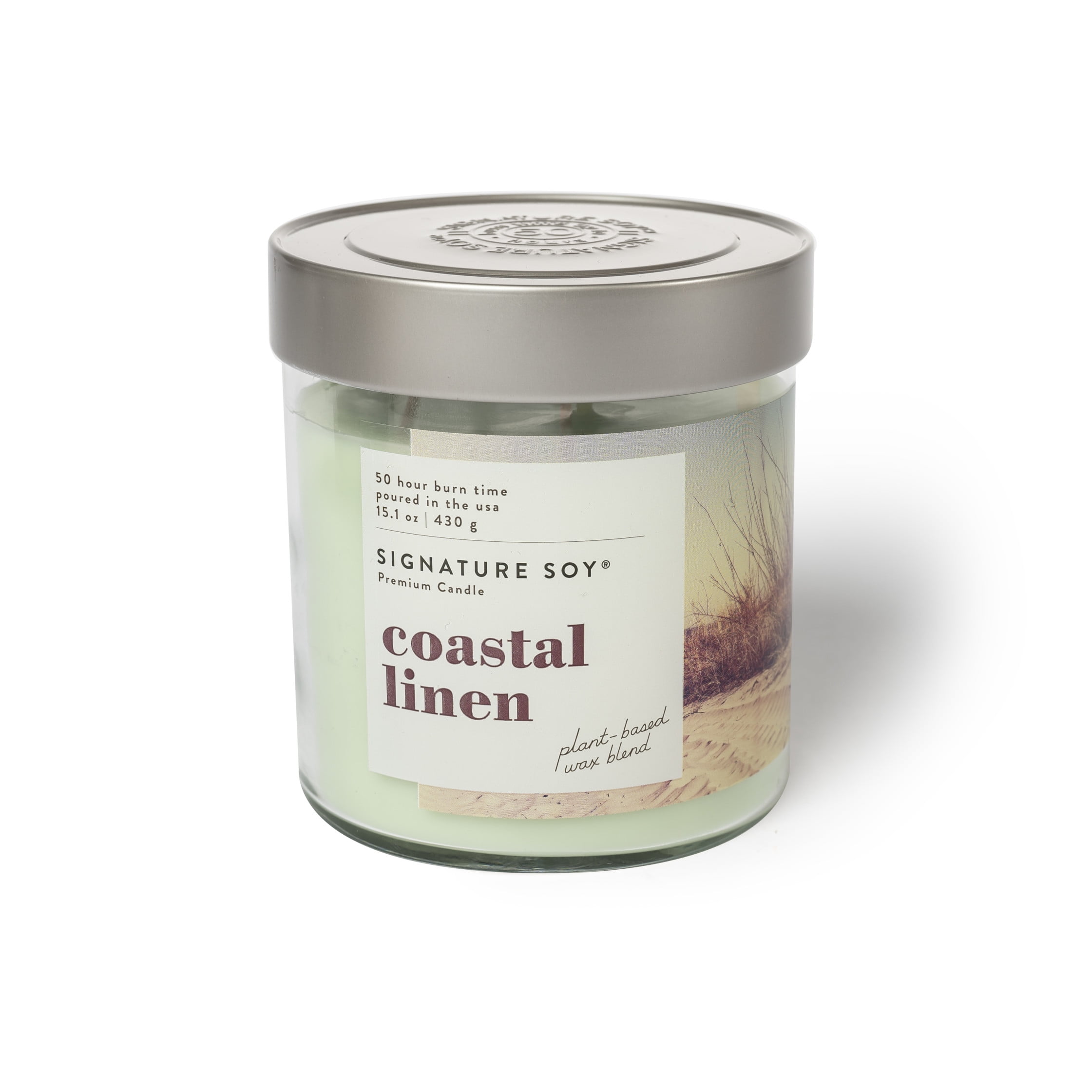 Signature Soy Signature Soy Lidded Coastal Linen Scented Candle ...