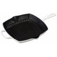 thumbnail image 1 of Le Creuset Enameled Cast Iron Signature Square Skillet Grill, 10.25", White, 1 of 1