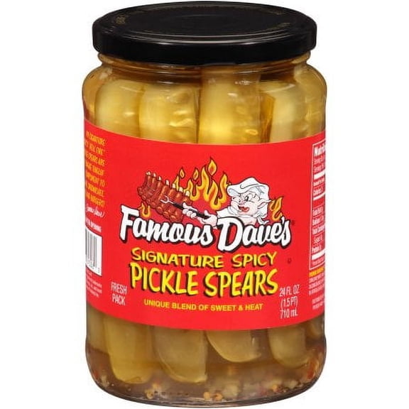 Famous Dave's Signature Sweet & Spicy Pickle Spears (Pack of 12)